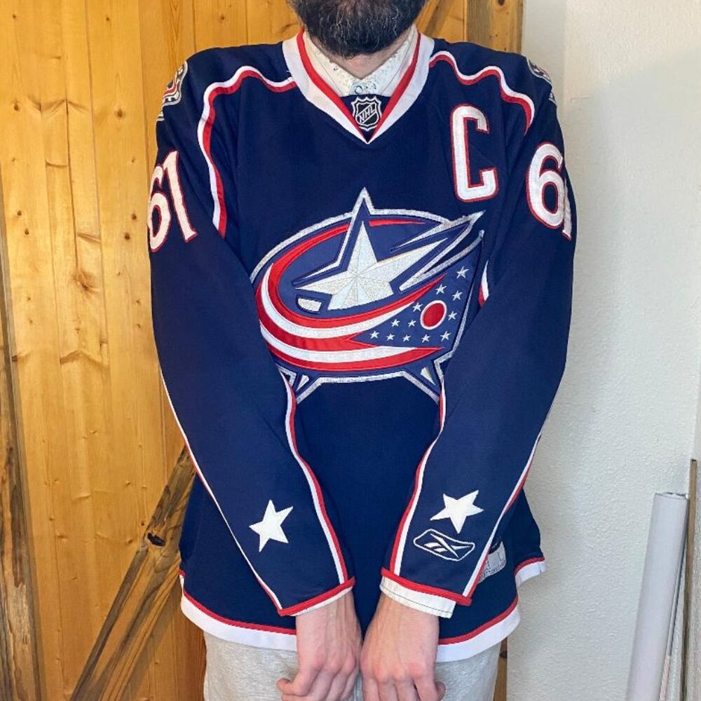 Reebok Premier Rick Nash Columbus Blue Jackets NHL Hockey Jersey - Picture 2 of 14